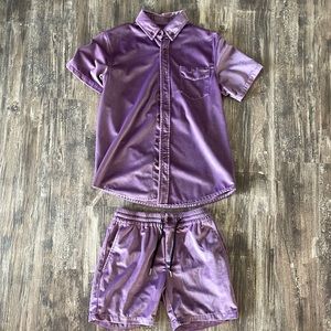 Men’s matching velvet shirt/ shirt  set